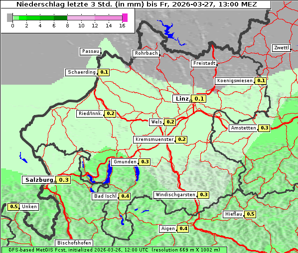 Niederschlag, 27. 3. 2026