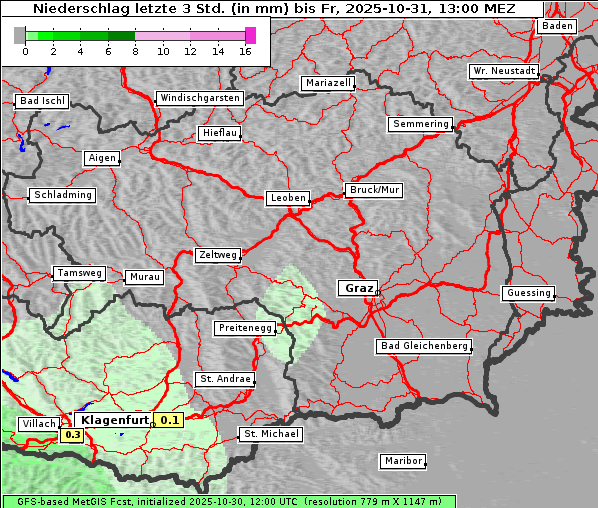 Niederschlag, 31. 10. 2025