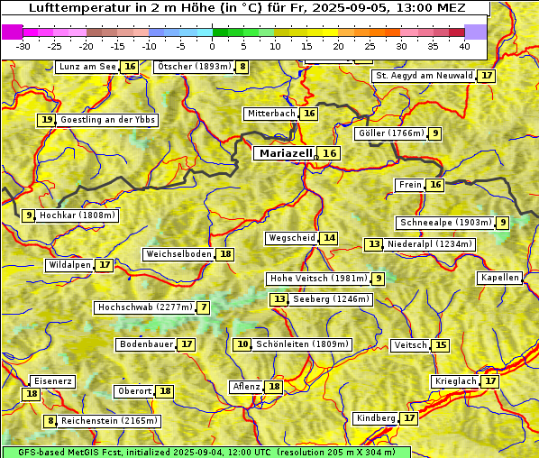Temperatur, 5. 9. 2025
