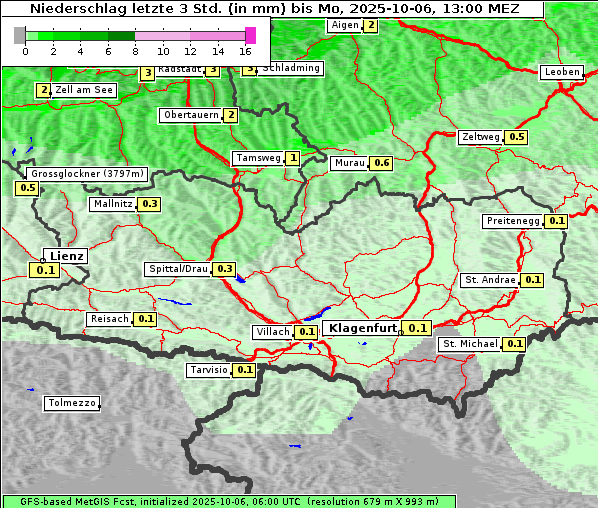 Niederschlag, 6. 10. 2025