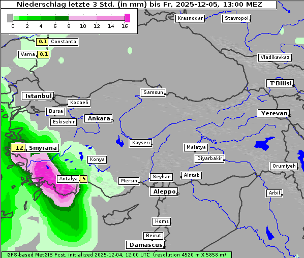 Niederschlag, 5. 12. 2025