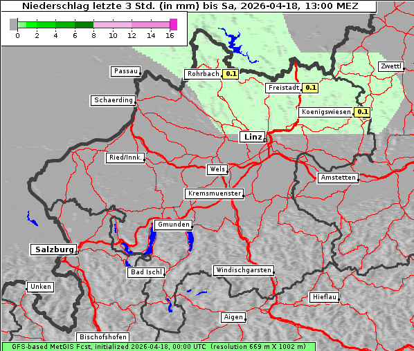 Niederschlag, 18. 4. 2026