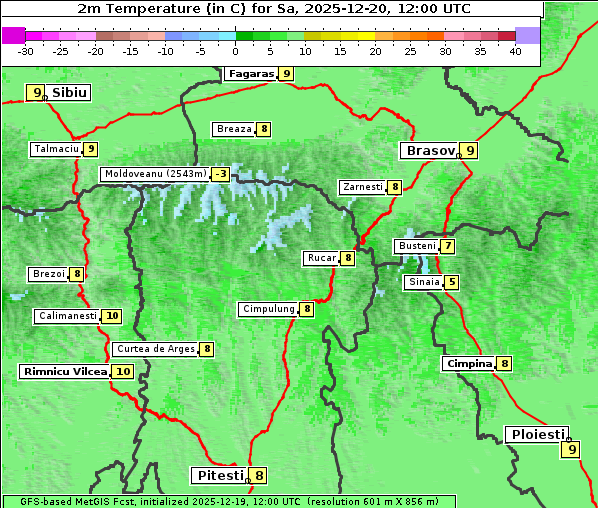 Temperatur, 20. 12. 2025
