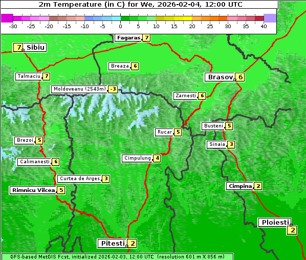 Temperatur, 4. 2. 2026