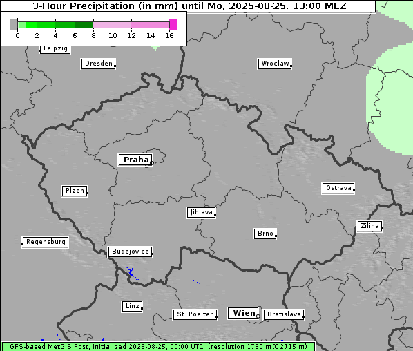 Niederschlag, 25. 8. 2025