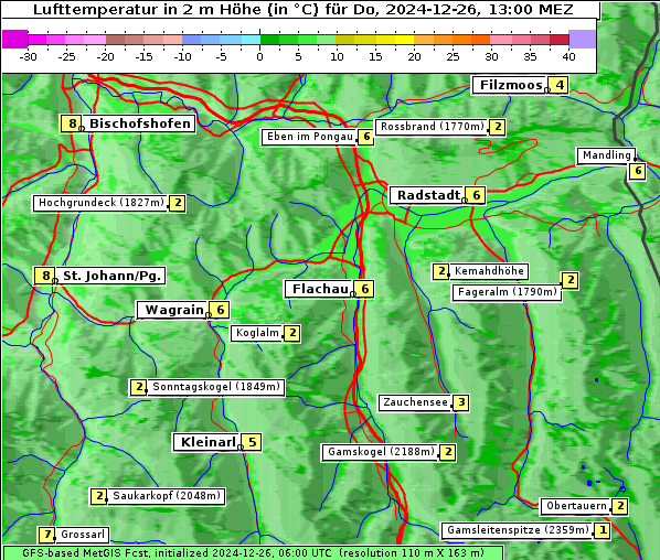 Temperatur, 26. 12. 2024