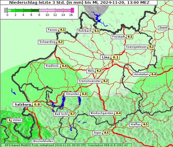 Niederschlag, 20. 11. 2024