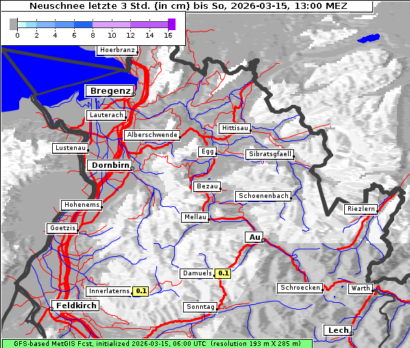 Neuschnee, 15. 3. 2026
