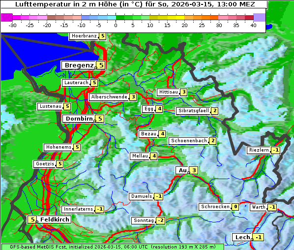 Temperatur, 15. 3. 2026