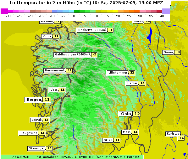 Temperatur, 5. 7. 2025