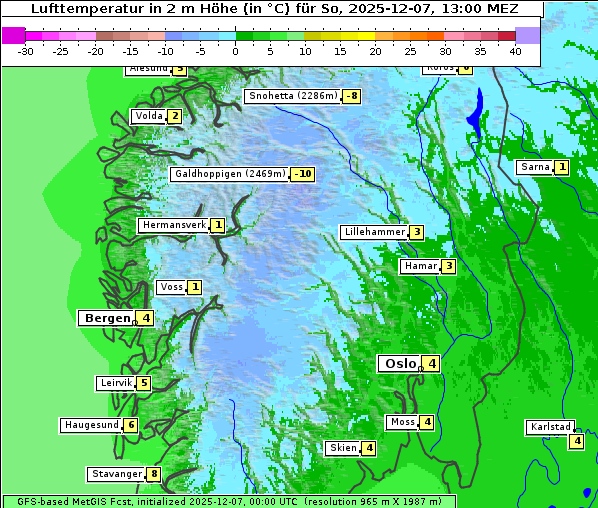 Temperatur, 7. 12. 2025