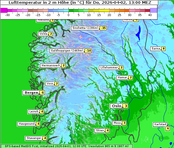 Temperatur, 2. 4. 2026