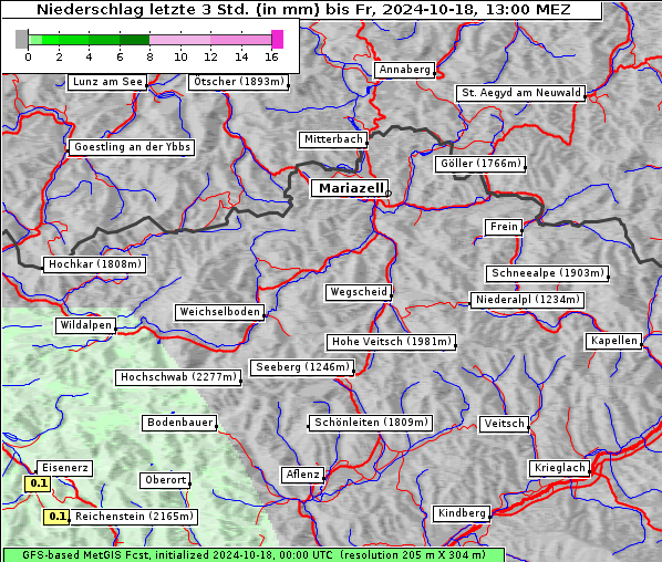 Niederschlag, 18. 10. 2024