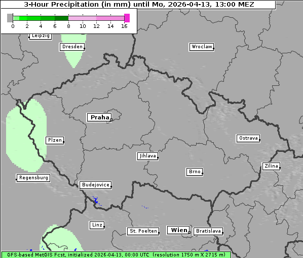 Niederschlag, 13. 4. 2026