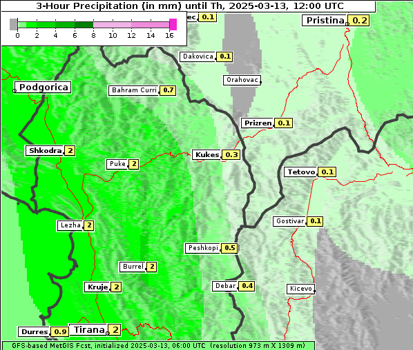 Niederschlag, 13. 3. 2025