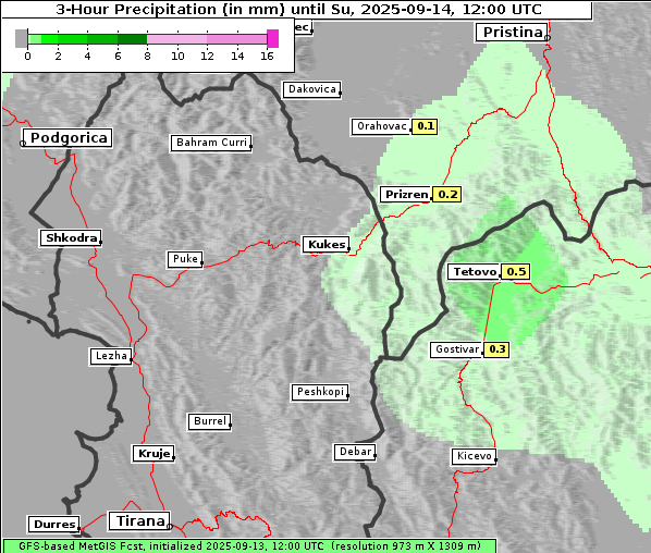 Niederschlag, 14. 9. 2025