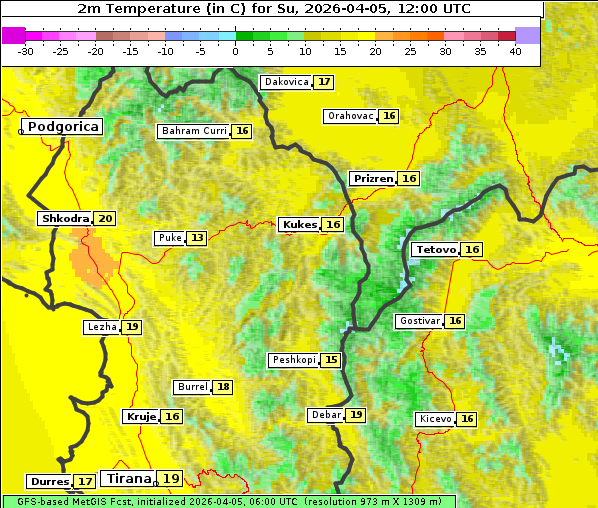 Temperatur, 5. 4. 2026