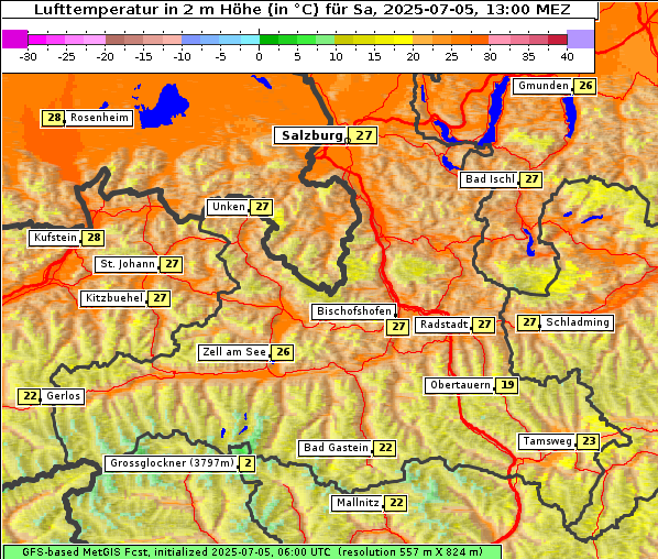 Temperatur, 5. 7. 2025
