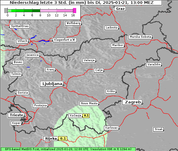 Niederschlag, 21. 1. 2025