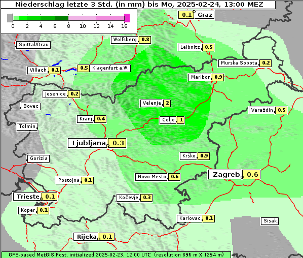 Niederschlag, 24. 2. 2025