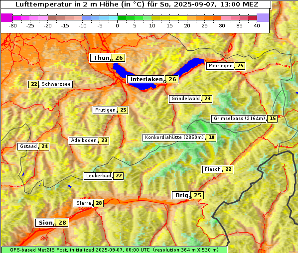 Temperatur, 7. 9. 2025