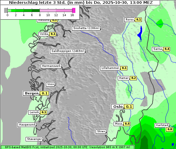 Niederschlag, 30. 10. 2025