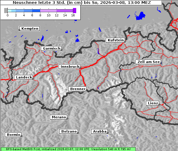Neuschnee, 8. 3. 2026