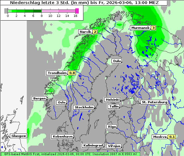 Niederschlag, 6. 3. 2026