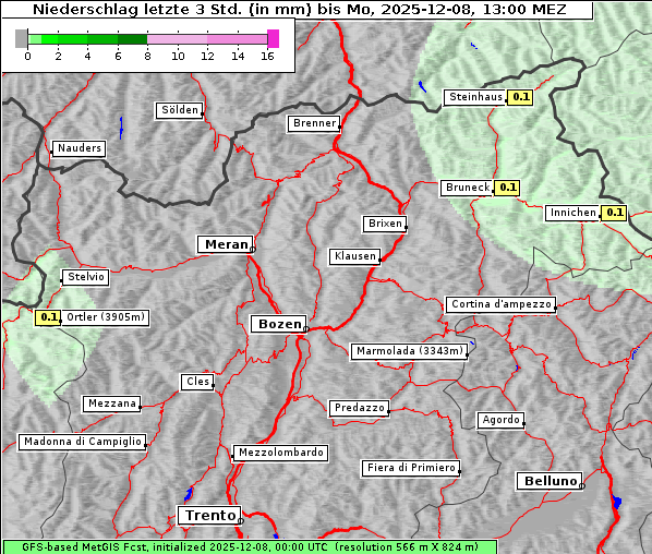Niederschlag, 8. 12. 2025