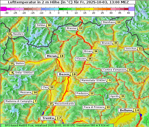 Temperatur, 3. 10. 2025