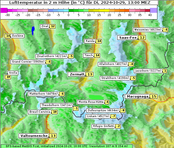 Temperatur, 29. 10. 2024