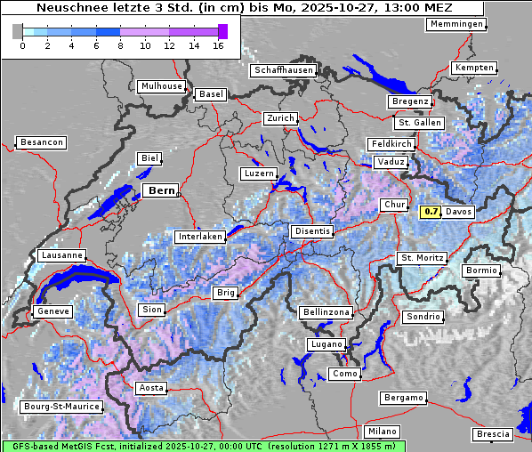 Neuschnee, 27. 10. 2025
