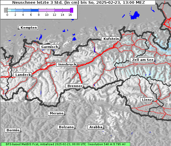 Neuschnee, 23. 2. 2025