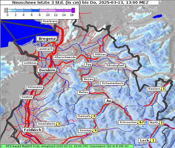 Neuschnee, 13. 3. 2025