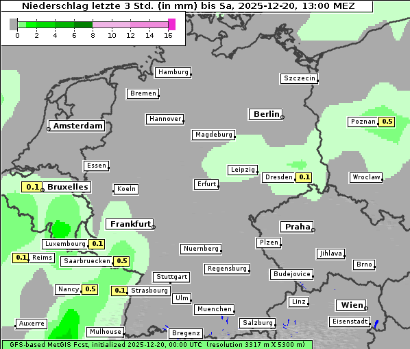 Niederschlag, 20. 12. 2025