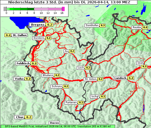 Niederschlag, 14. 4. 2026