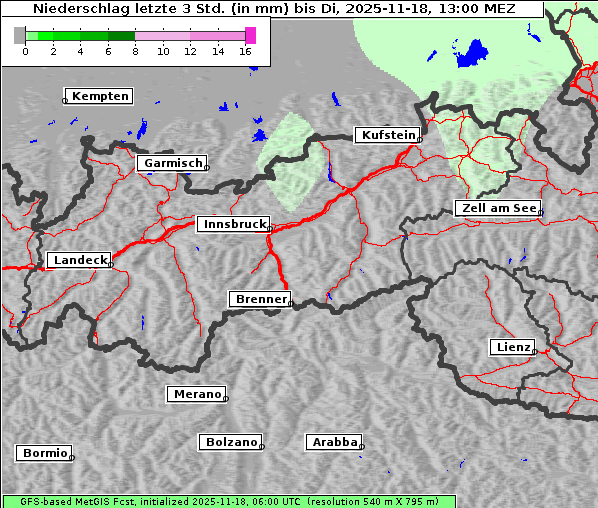 Niederschlag, 18. 11. 2025