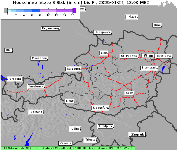 Neuschnee, 24. 1. 2025