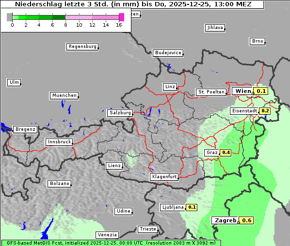 Niederschlag, 25. 12. 2025