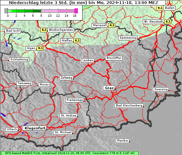 Niederschlag, 18. 11. 2024