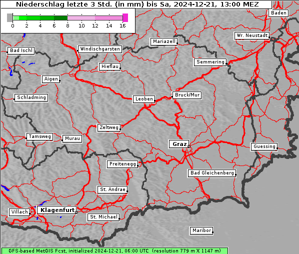 Niederschlag, 21. 12. 2024