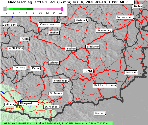 Niederschlag, 10. 3. 2026