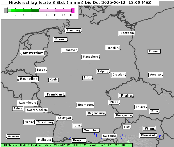 Niederschlag, 12. 6. 2025