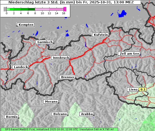 Niederschlag, 31. 10. 2025