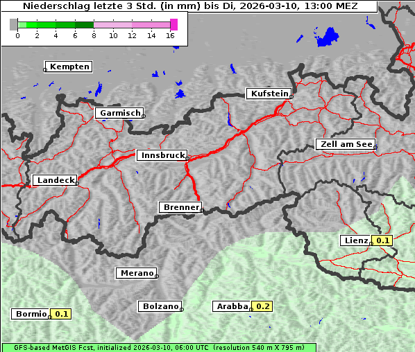 Niederschlag, 10. 3. 2026