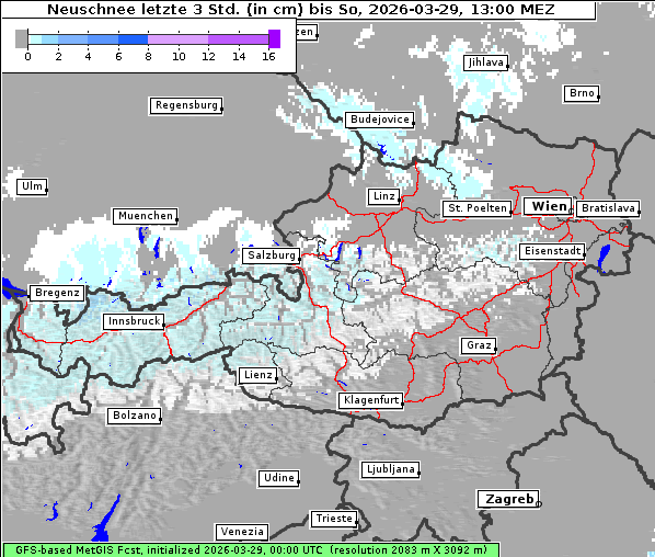 Neuschnee, 29. 3. 2026