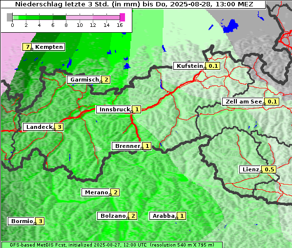 Niederschlag, 28. 8. 2025