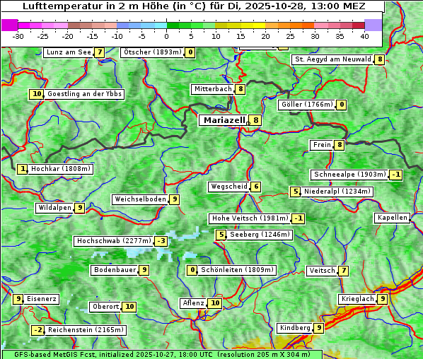 Temperatur, 28. 10. 2025