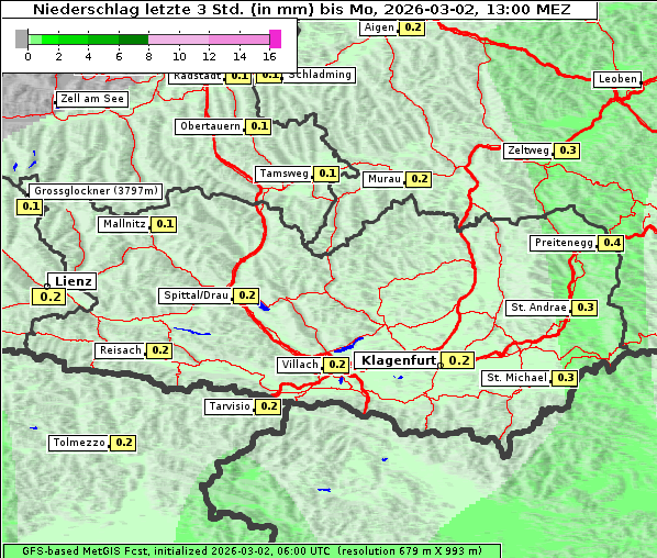 Niederschlag, 2. 3. 2026
