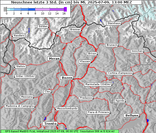 Neuschnee, 9. 7. 2025